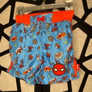 Boys size 4 Spider-Man trunks
